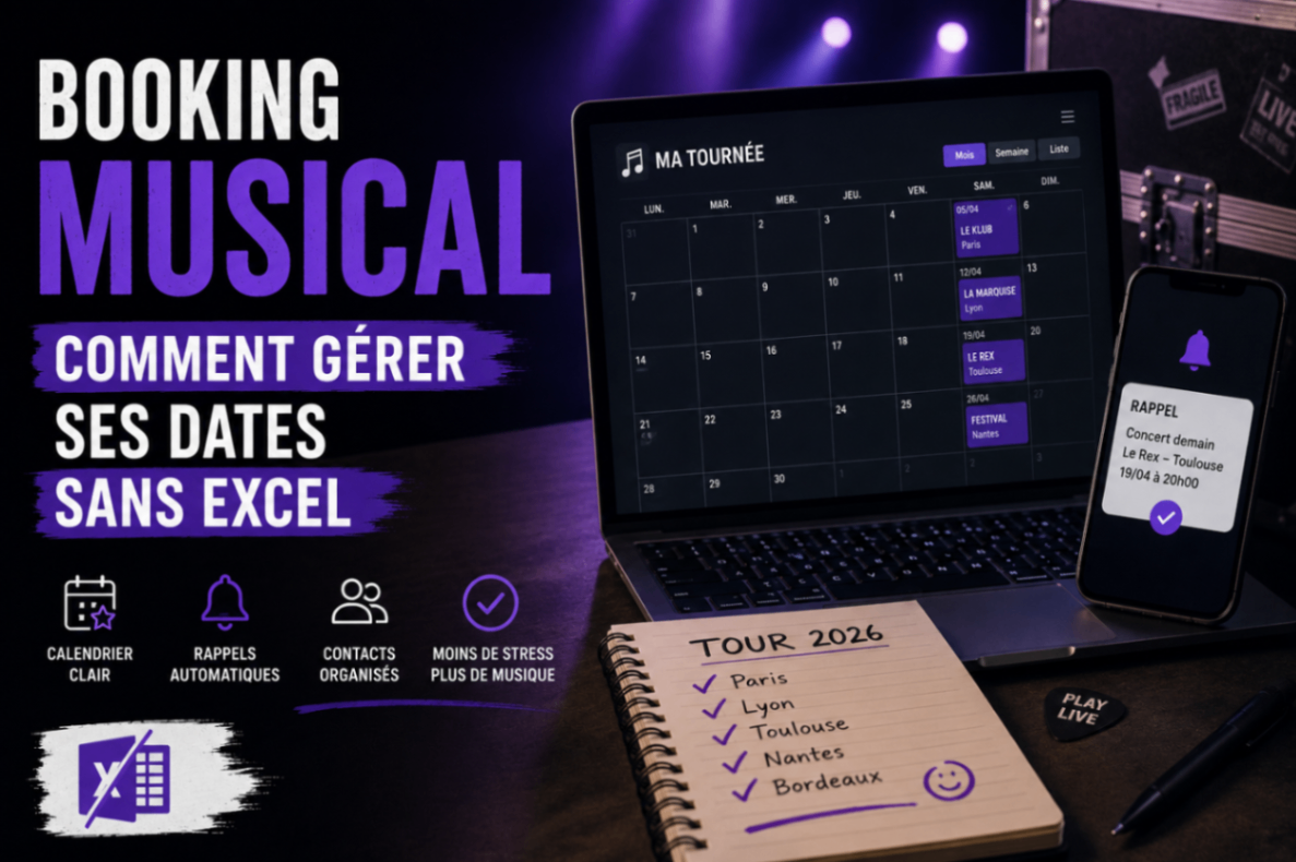 Booking musical : comment gérer ses dates sans Excel