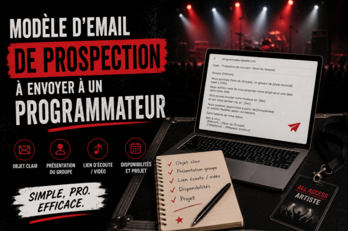 Modèle d'email de prospection à envoyer à un programmateur